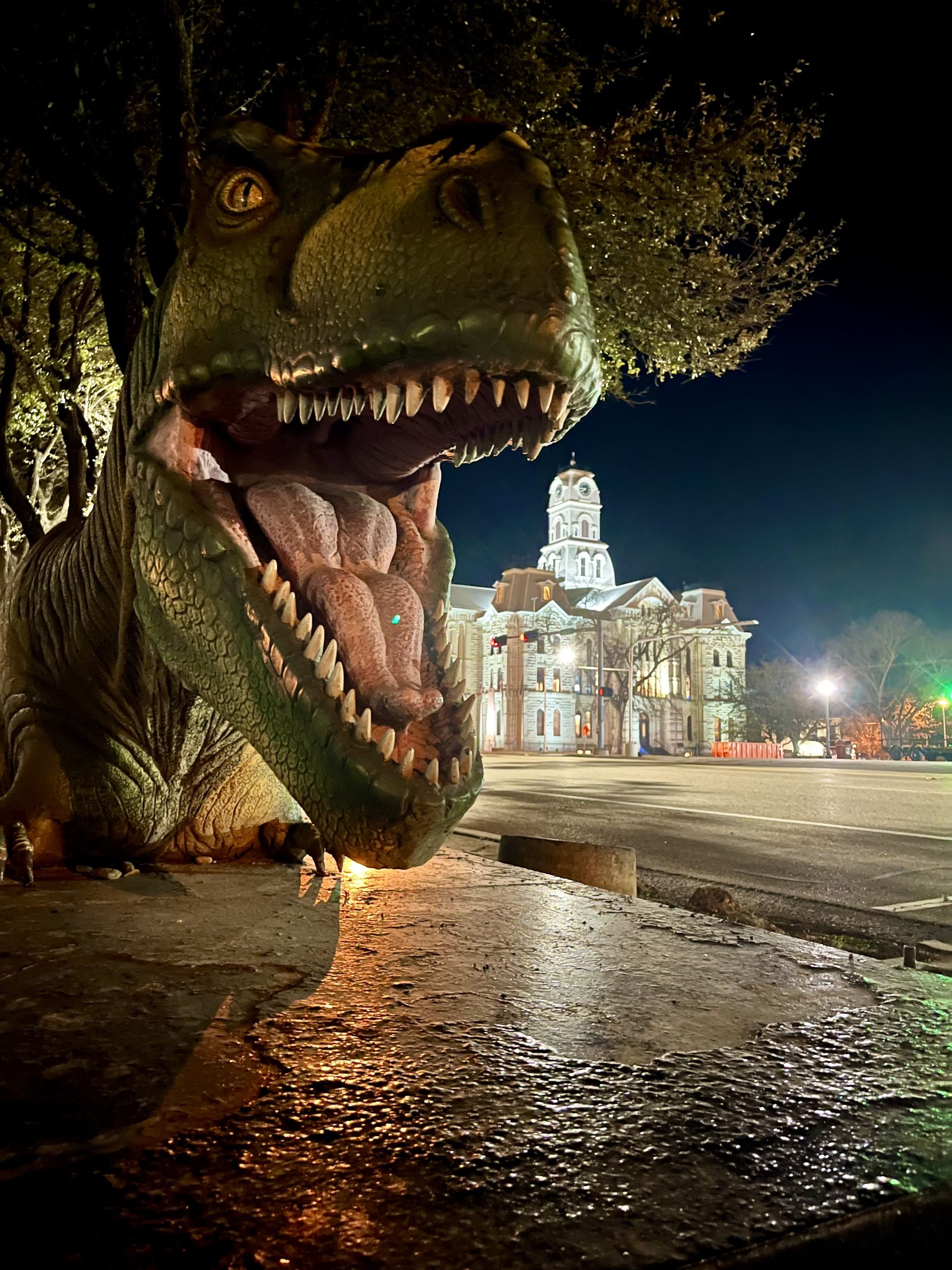 Life size Dinosaur outside Texas Through Time 