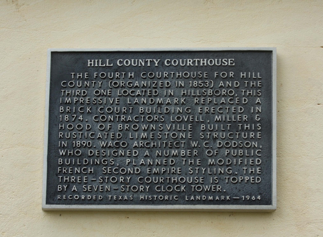 Hill County Courthouse Marker