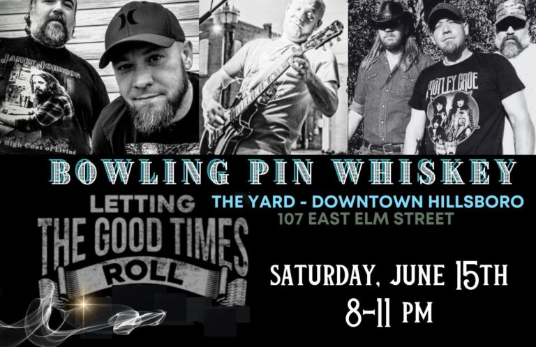 The Yard Downtown Hillsboro Texas Bowling Pin Whiskey Band 768x497