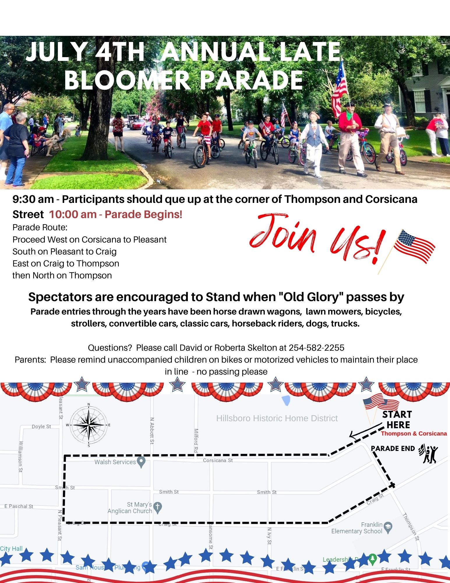 July-4th-parade-hillsboro-texas-late-bloomers-historic-residential-district